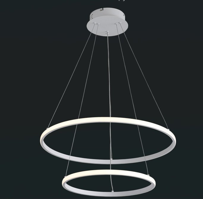 COLGANTE AROS LED 50W 3000K 60CM+40CM